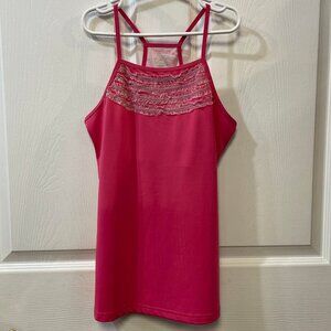 Children's Pink Ruffle Tank